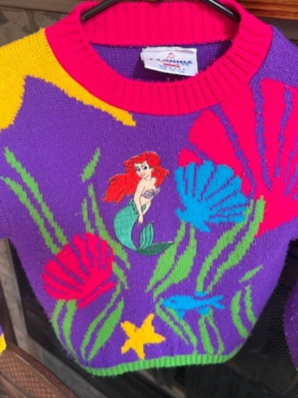 Vintage 1990s Disney Little Mermaid Sweater by J J Poole